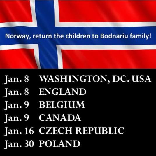 International Protests Barnevernet for #Bodnariu family