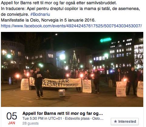 Protest Barnevernet Oslo, Norway 3 january 2016